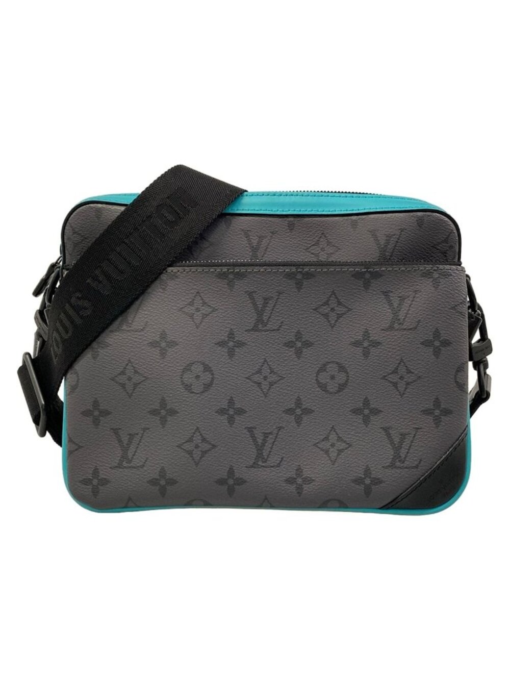 Louis Vuitton Shoulder Bag Monogram Eclipse Reverse Trio Messenger Turquoise